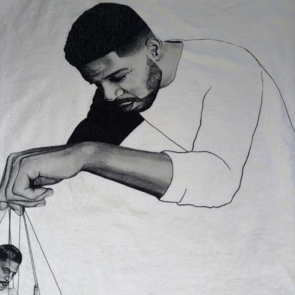 Kid Cudi x Virgil Abloh “Pulling Strings” T-Shirt White Small 20x25 - Picture 4 of 9